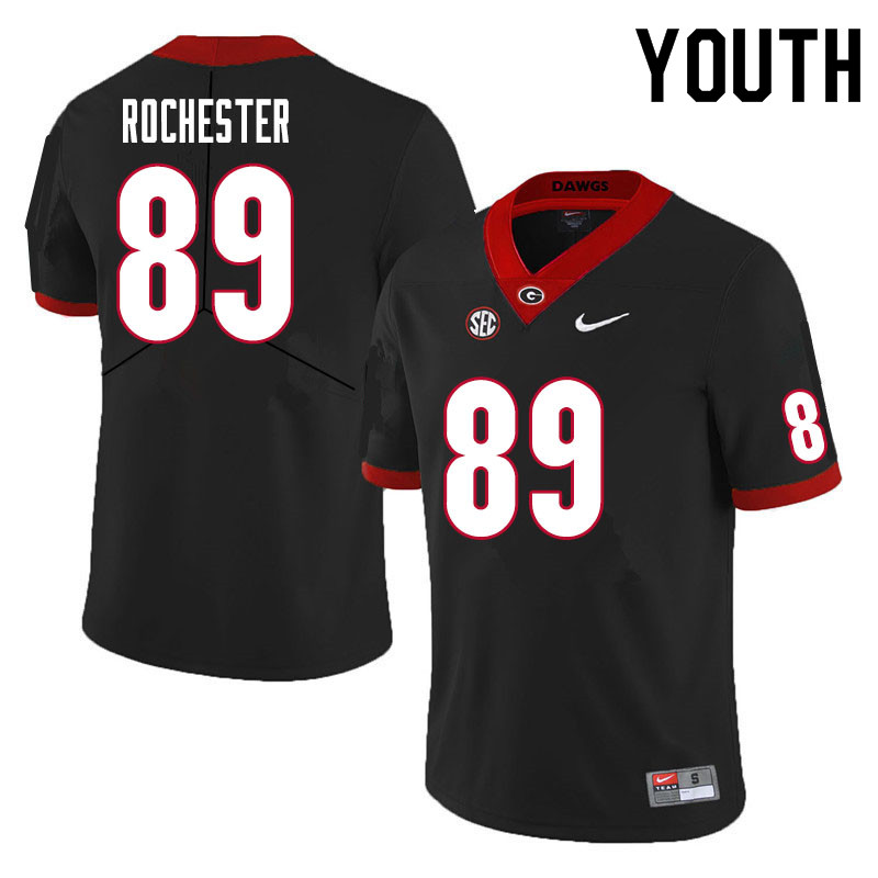 Youth #89 Julian Rochester Georgia Bulldogs College Football Jerseys Sale-Black - Click Image to Close